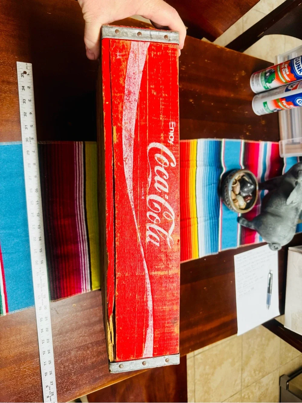 Coca Cola Red Wooden Display Crate Panel 1979 bottle case